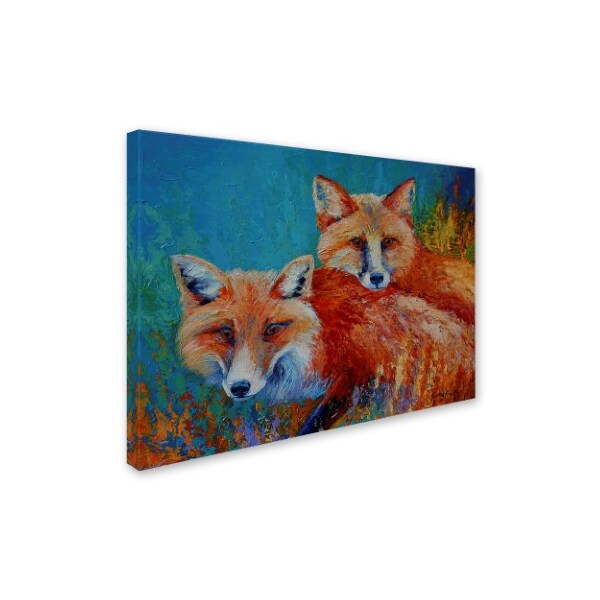 Marion Rose 'Red Foxes' Canvas Art,18x24